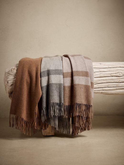 Forever Cashmere Throw Blanket Banana Republic