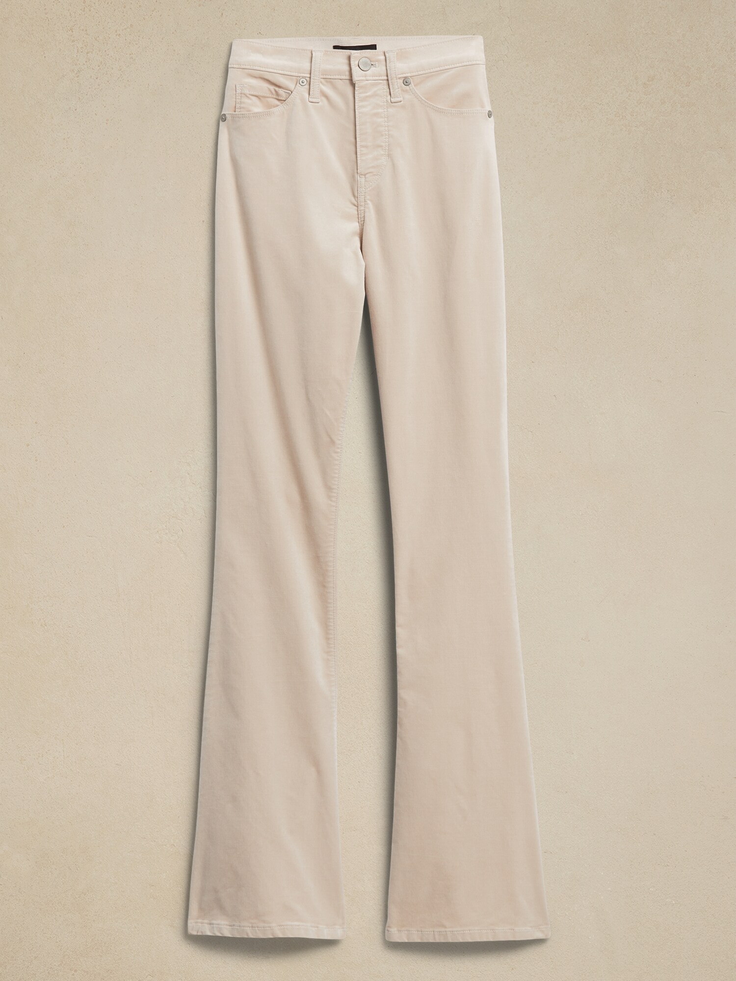FULL-LENGTH FLARED PANTS - Oyster-white
