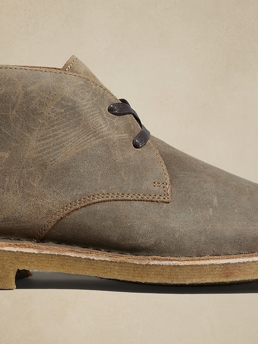 Brendt Leather Chukka Boot with Crepe Sole Banana Republic