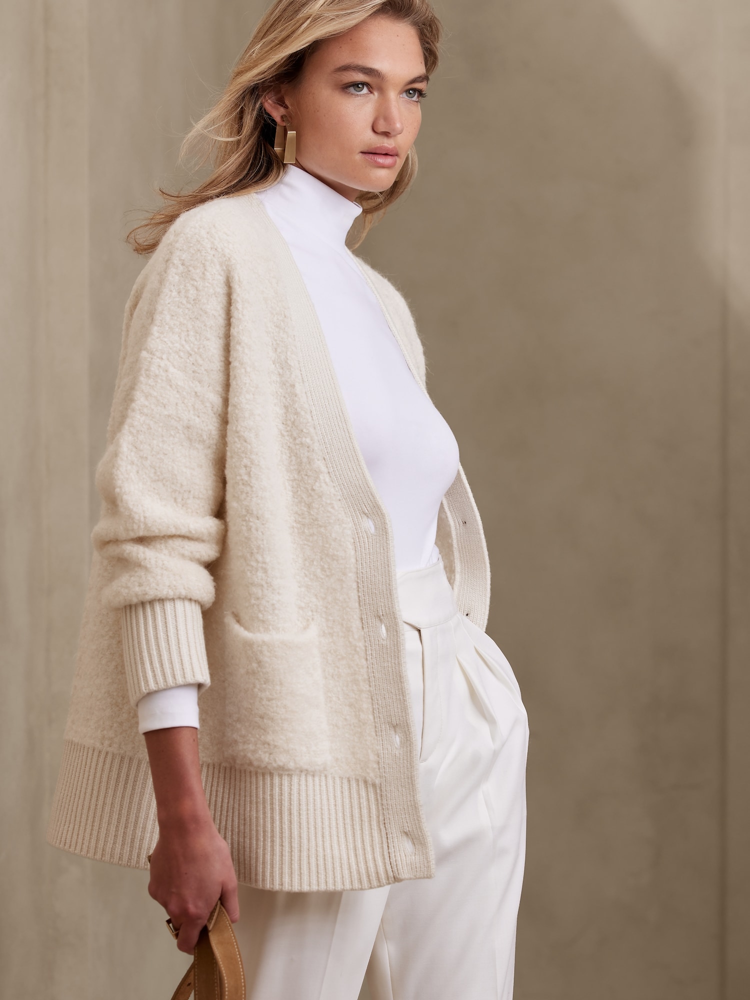 Oversized Safido Bouclé Cardigan