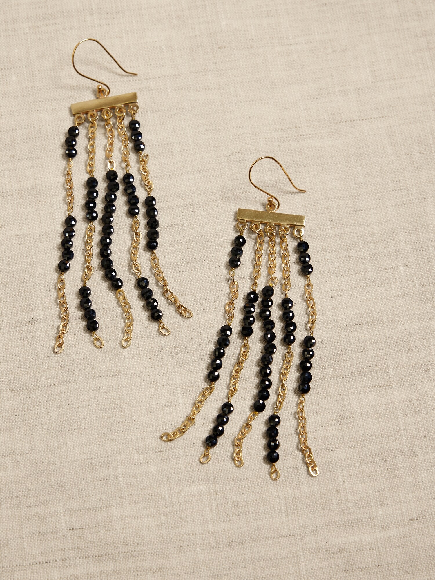 beaded banana earrings