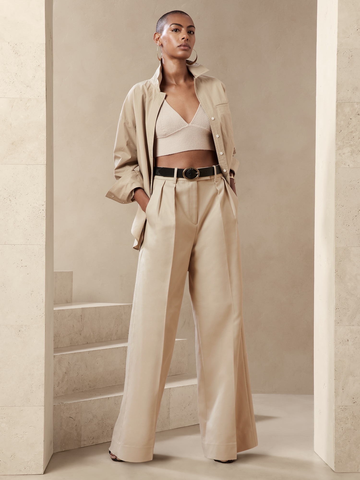 Classic in Camel // Wide leg pants for petites - Extra Petite