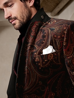 Valois Paisley Velvet Blazer