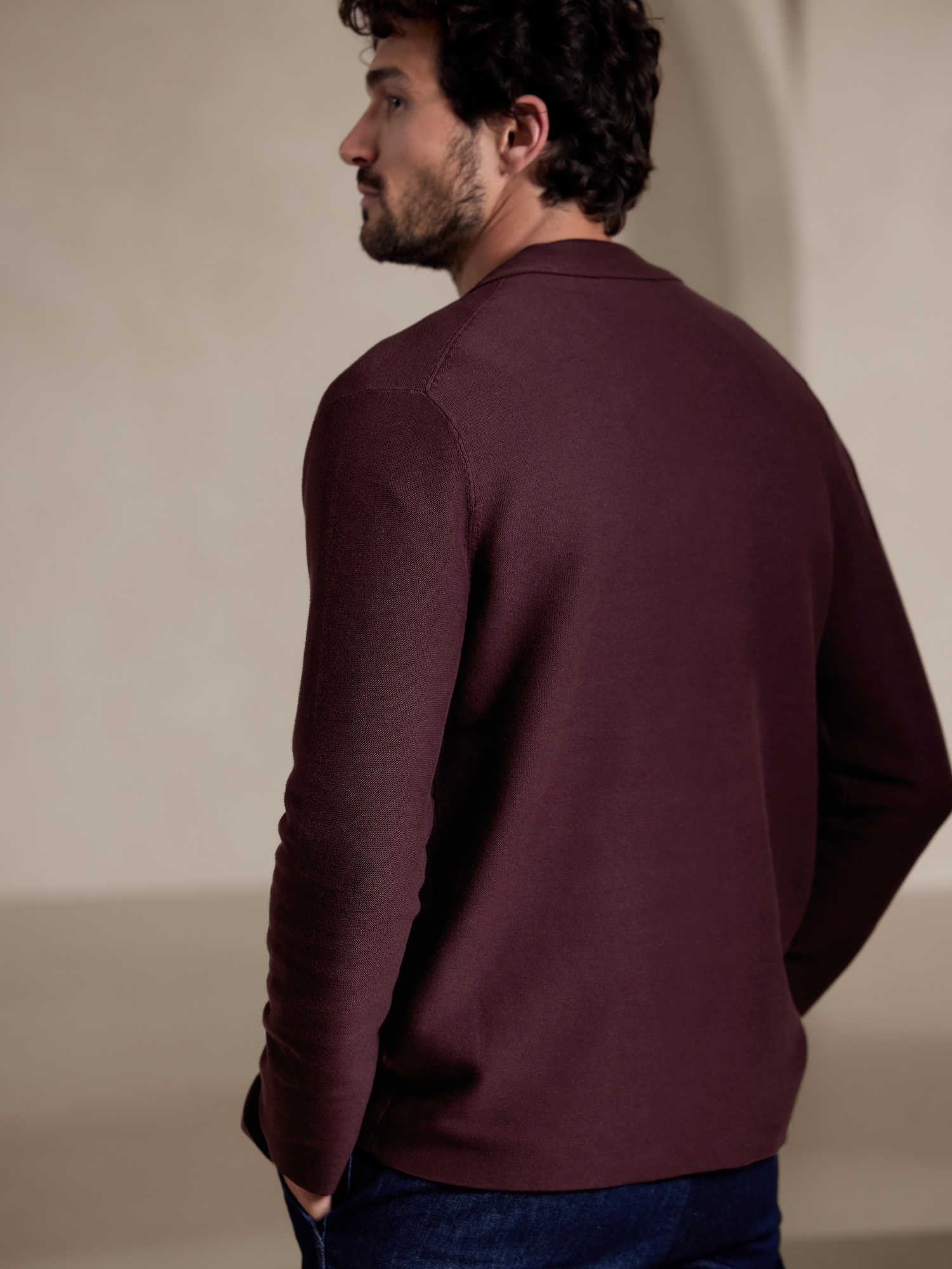 SUPIMA® Sweater Blazer | Banana Republic