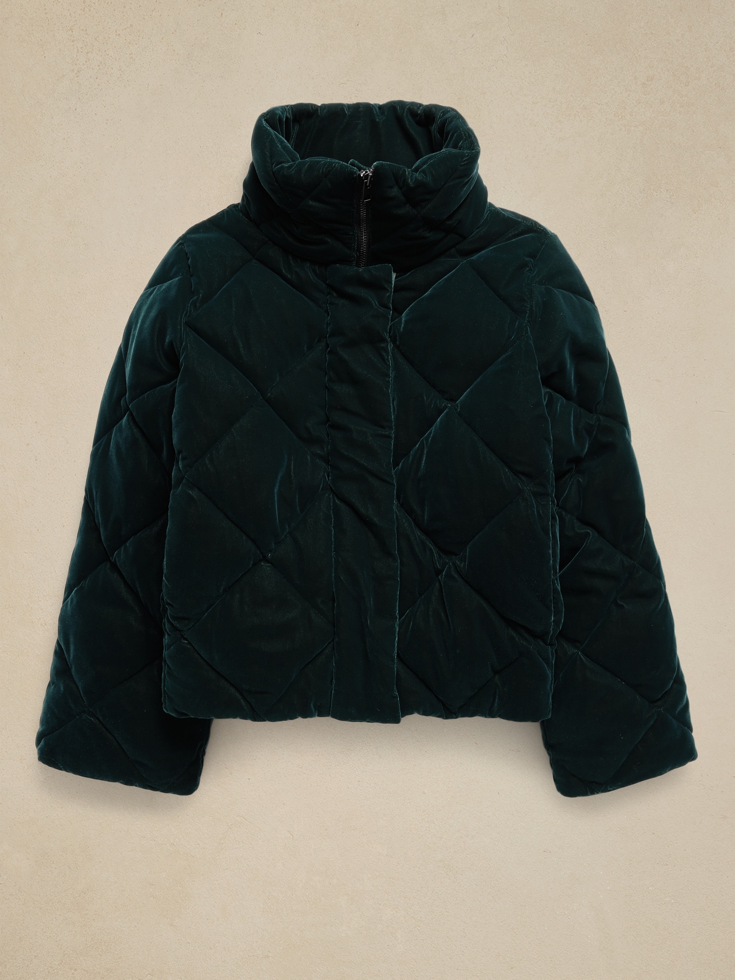Snowdon Velvet Puffer Coat
