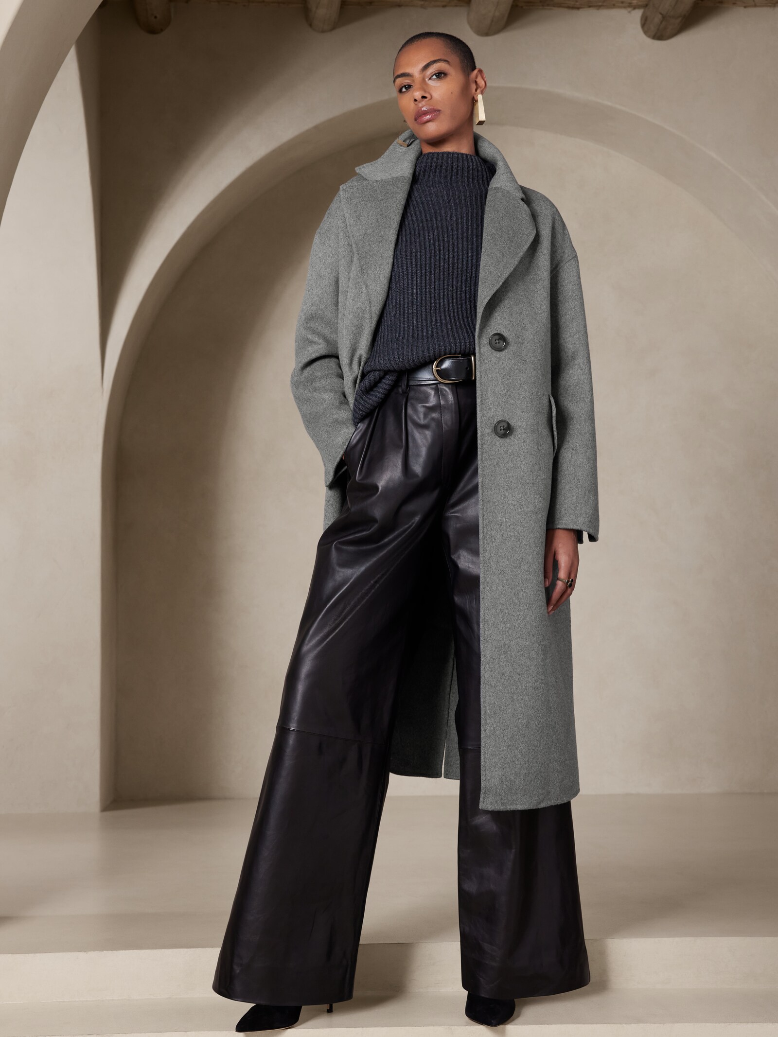 Carys Double-Faced Coat | Banana Republic