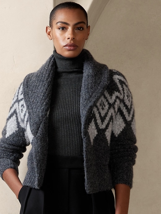 Cardigan Jacquard Alsh | Banana Republic