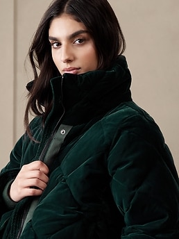 Inc velvet puffer coat sale