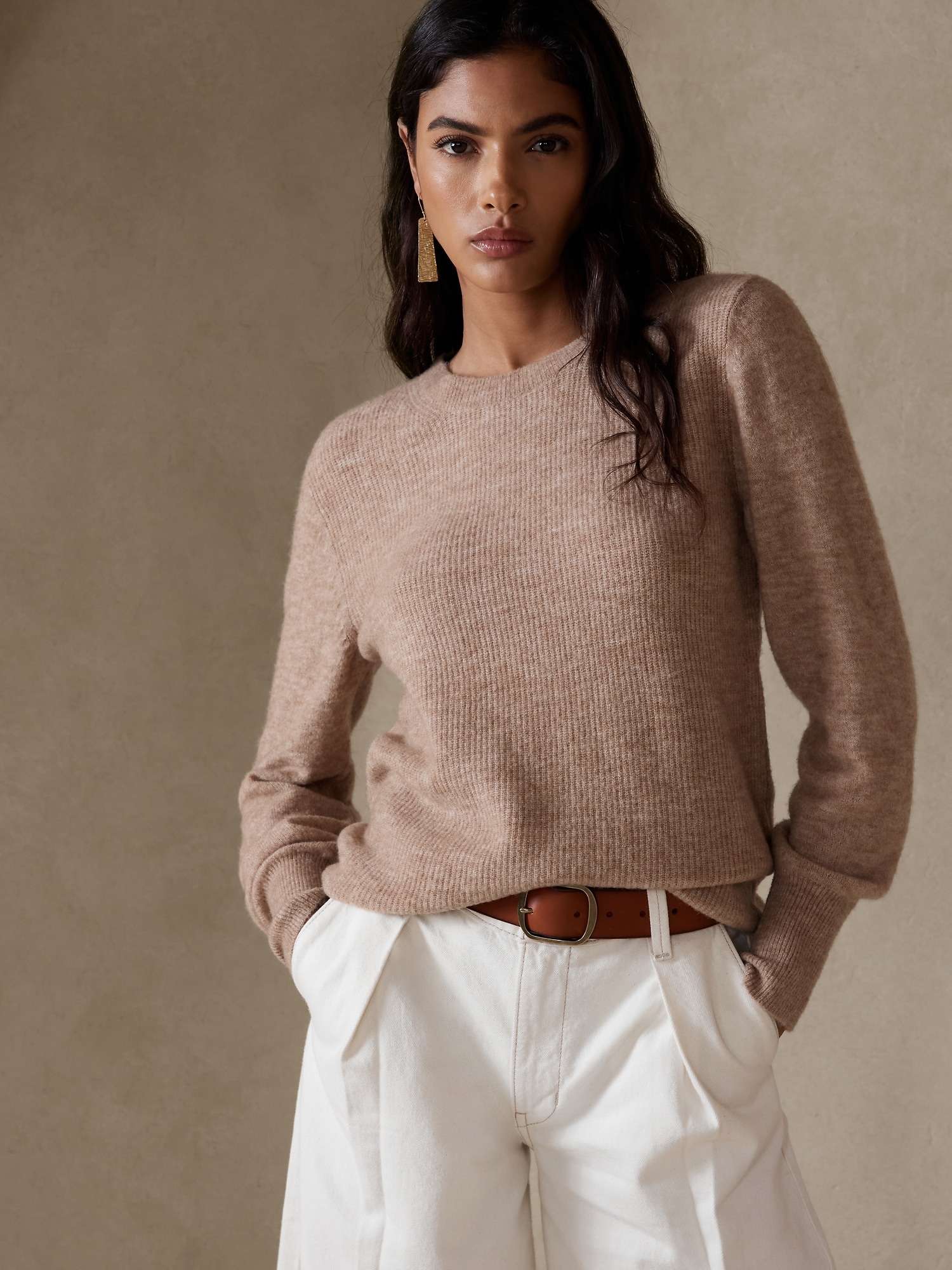 Aire Crew-Neck Sweater | Banana Republic