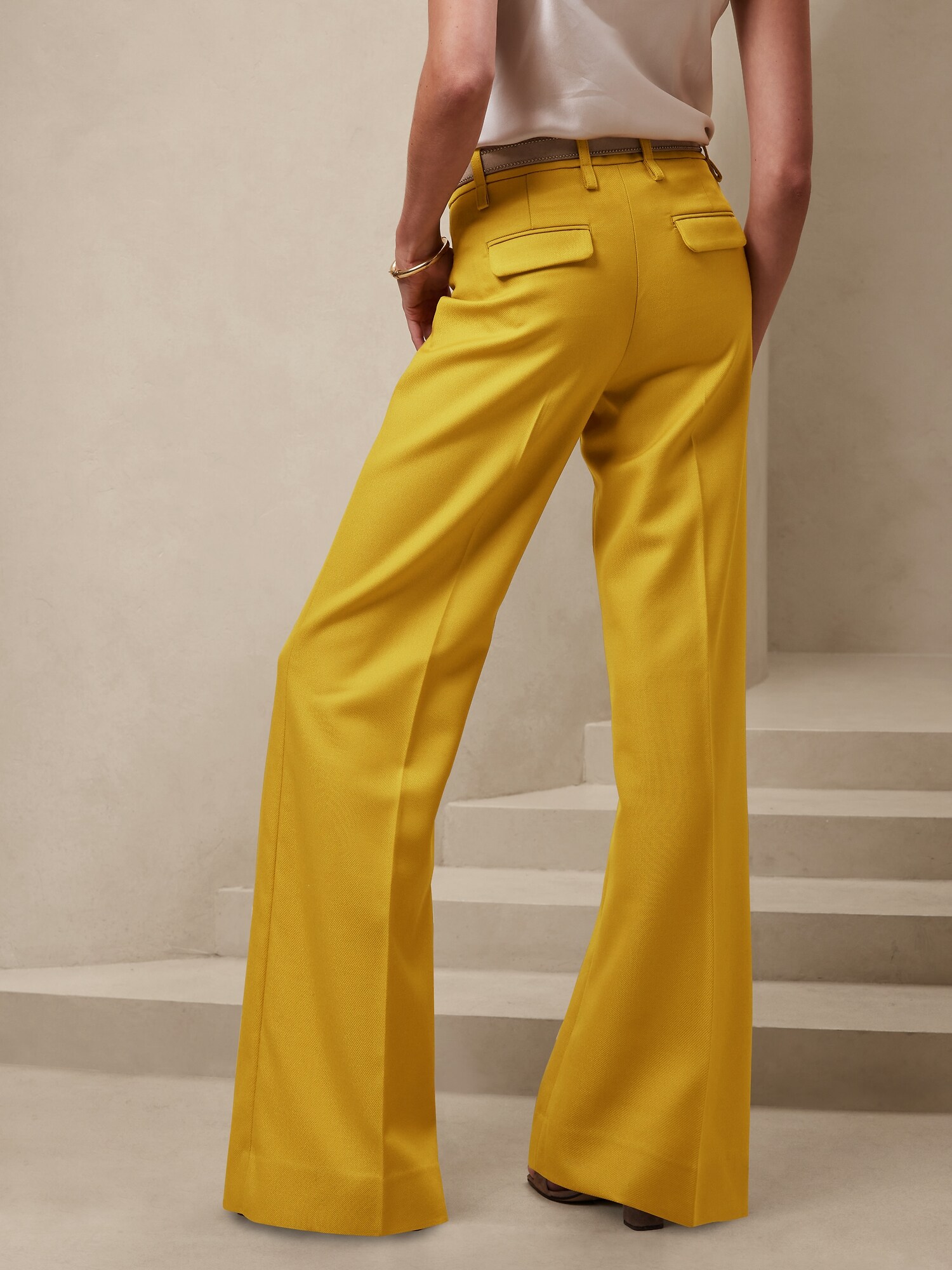Lido Wide-Leg Italian Wool Pant