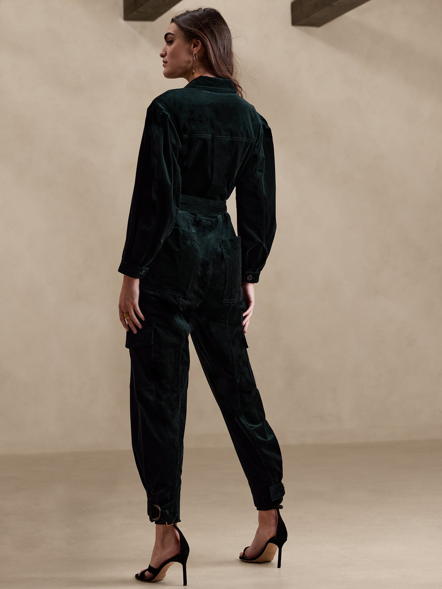 Mia Velvet Jumpsuit | Banana Republic