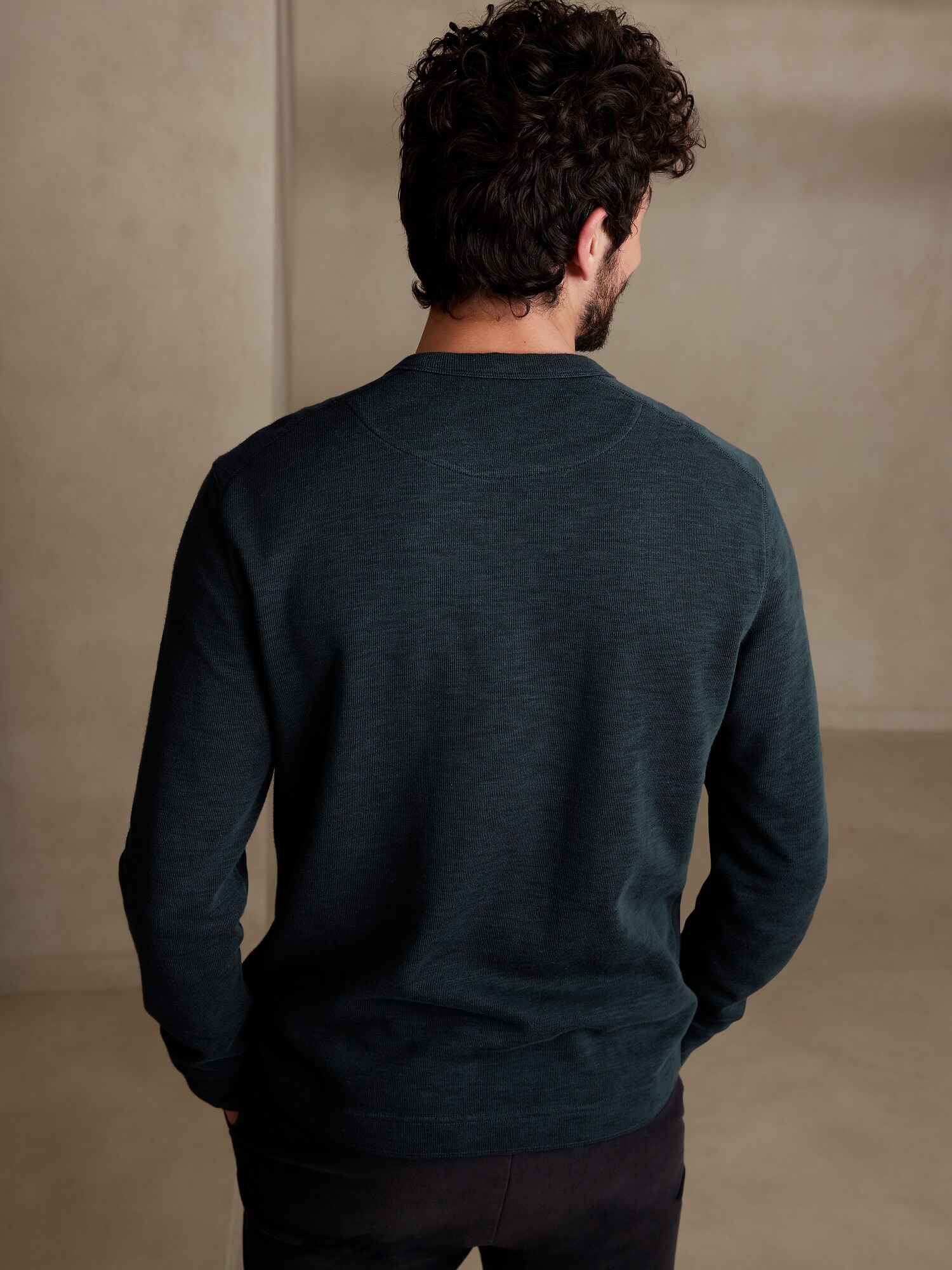 Softest Double-Knit Henley T-Shirt