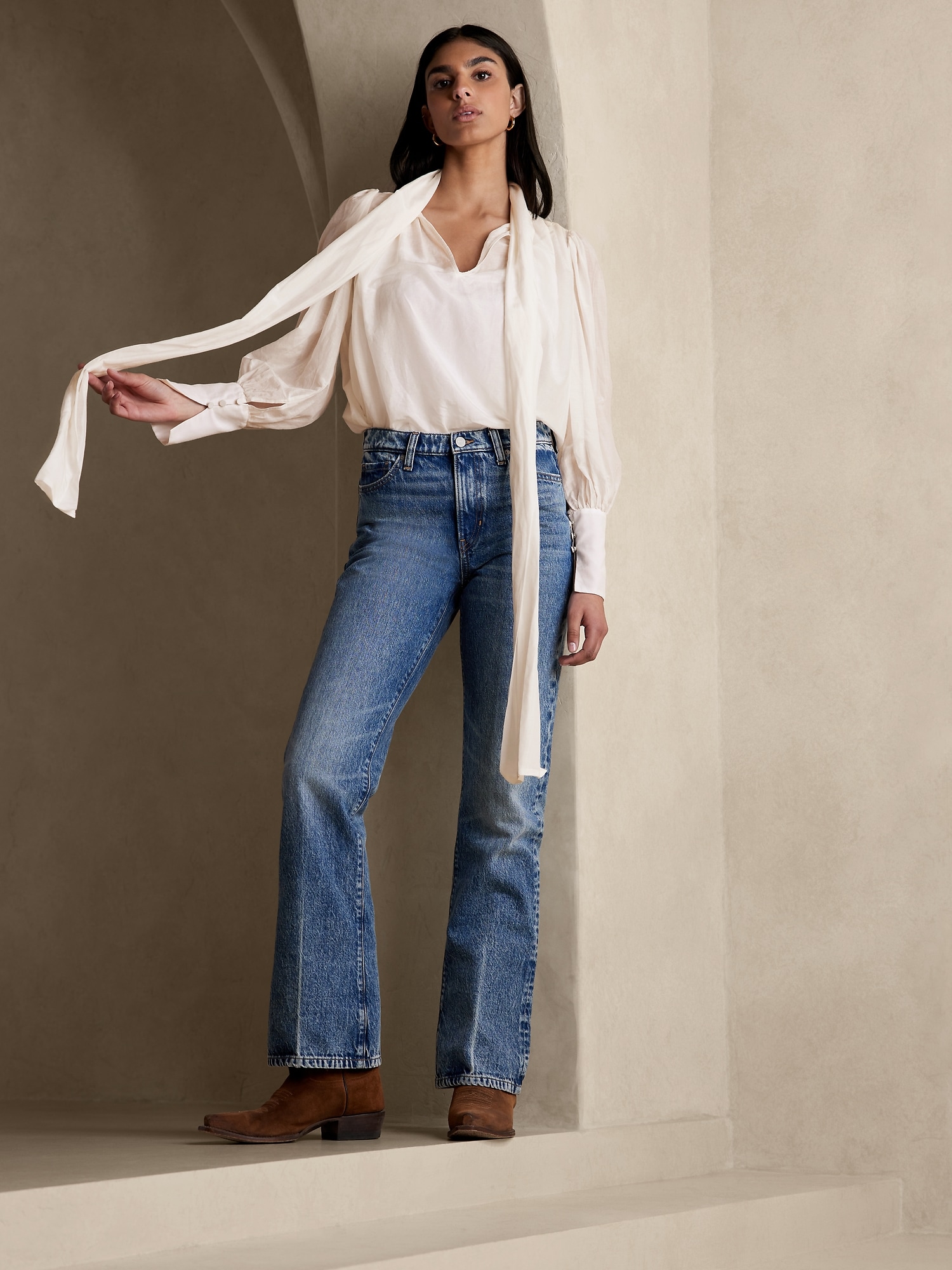 Harper Cotton-Silk Top