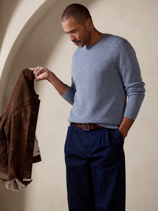 Sante Italian Merino Crew-Neck Sweater