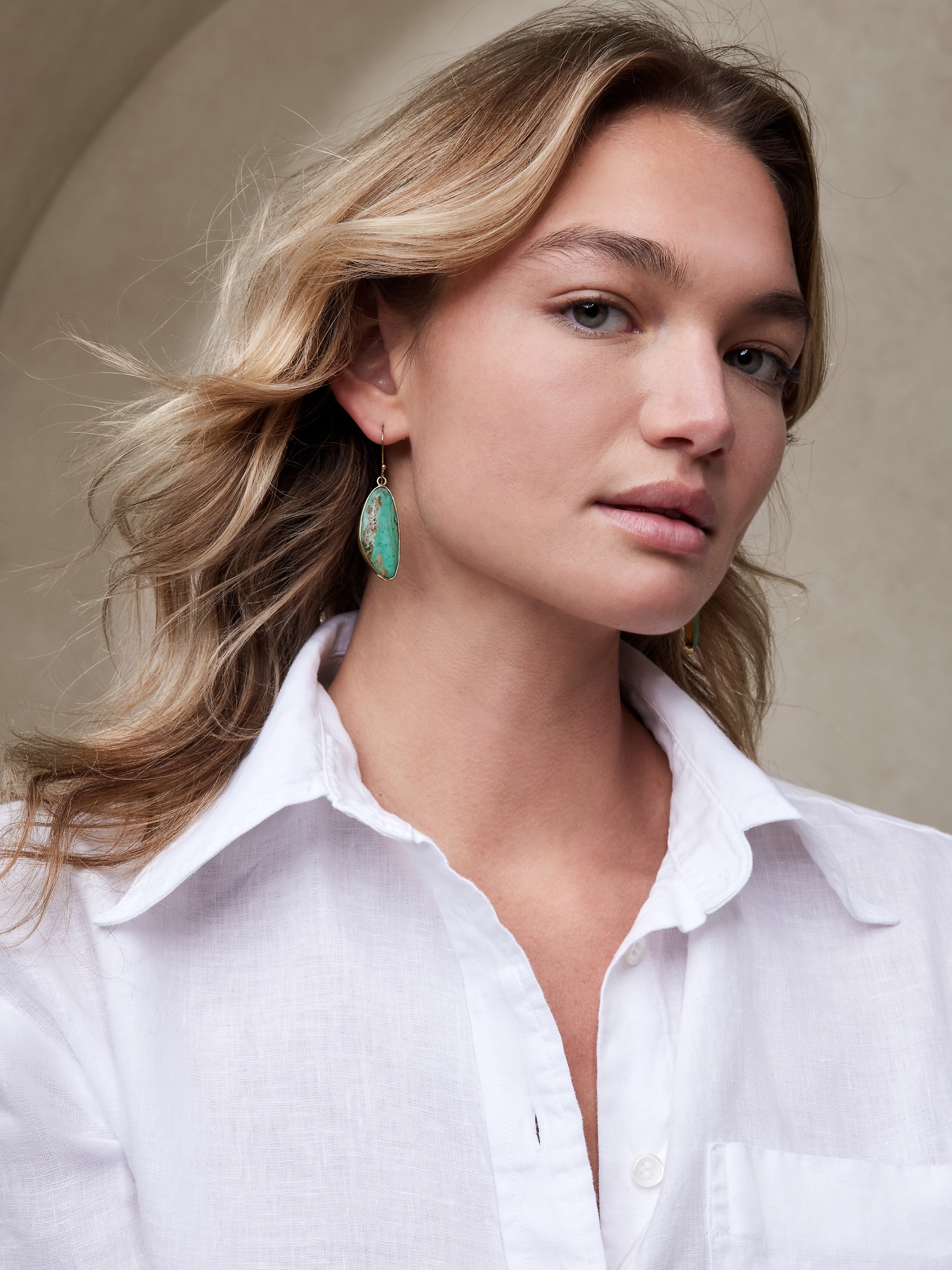 Modern Turquoise Earring by Aureus + Argent