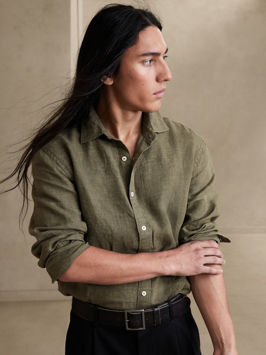 Castello Untucked Linen Shirt