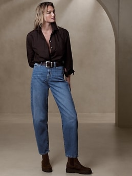 Barrel best sale leg jeans