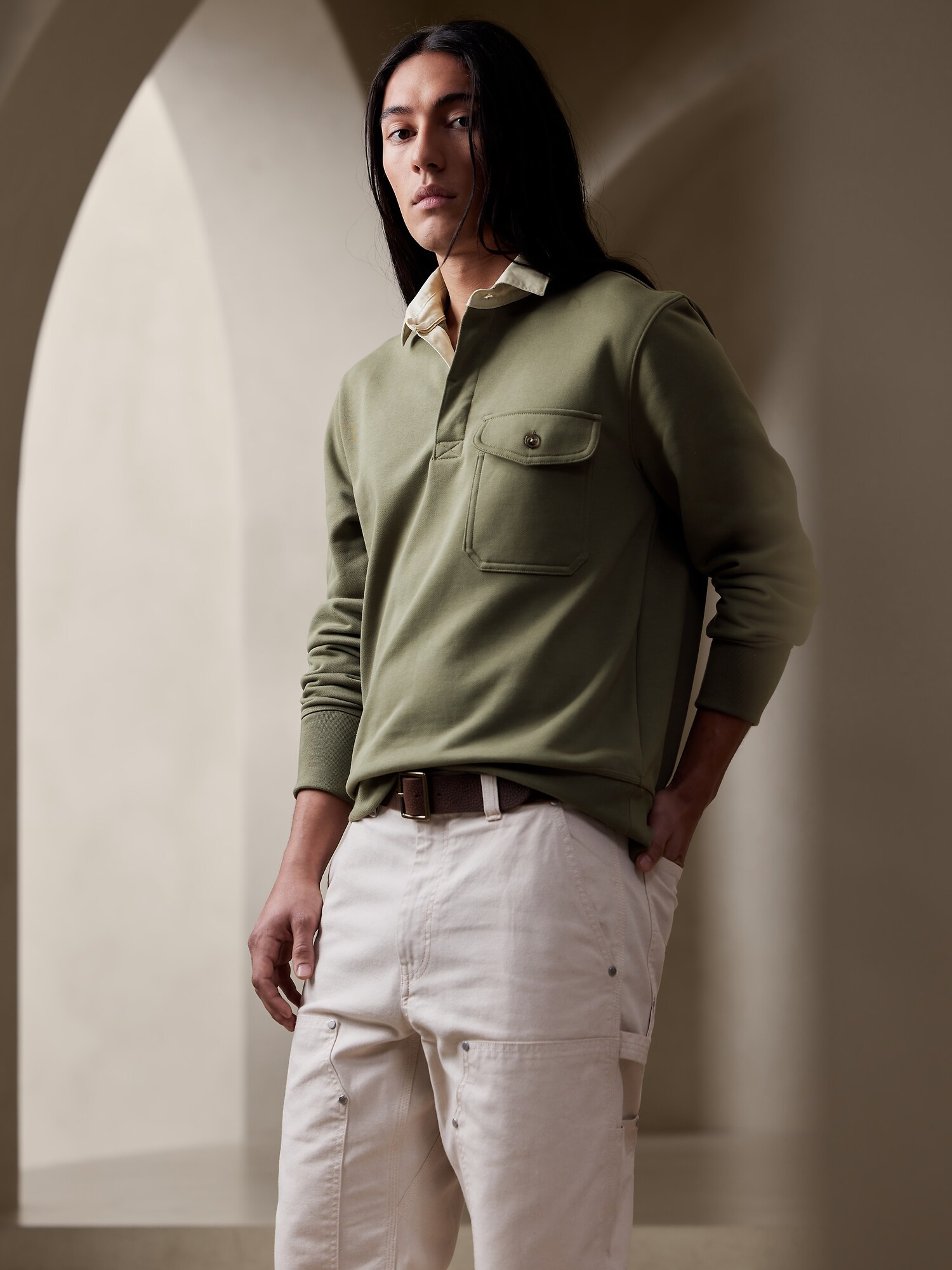 French Terry Rugby Sweater