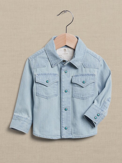 Chambray Western Shirt for Baby + Toddler