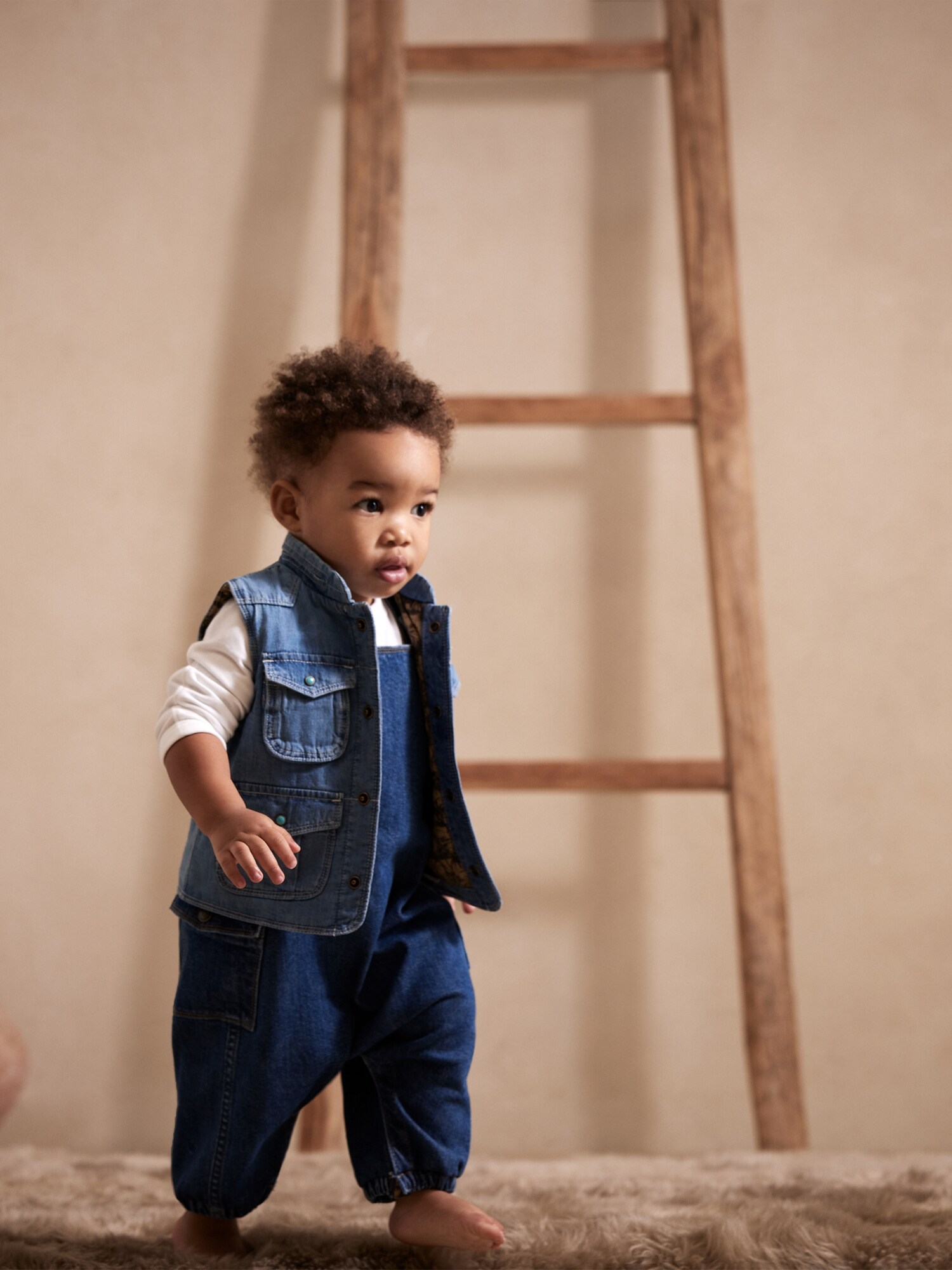 Chambray Western Vest for Baby