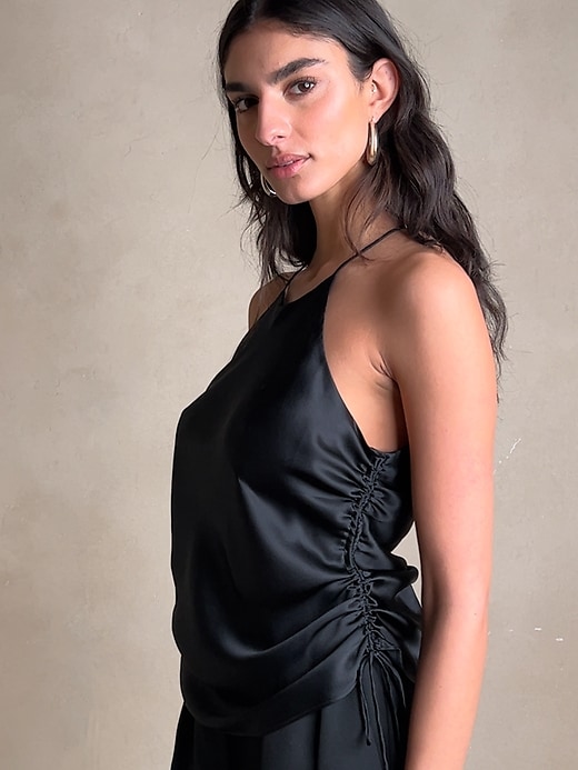 Sombra Ruched Silk Tank