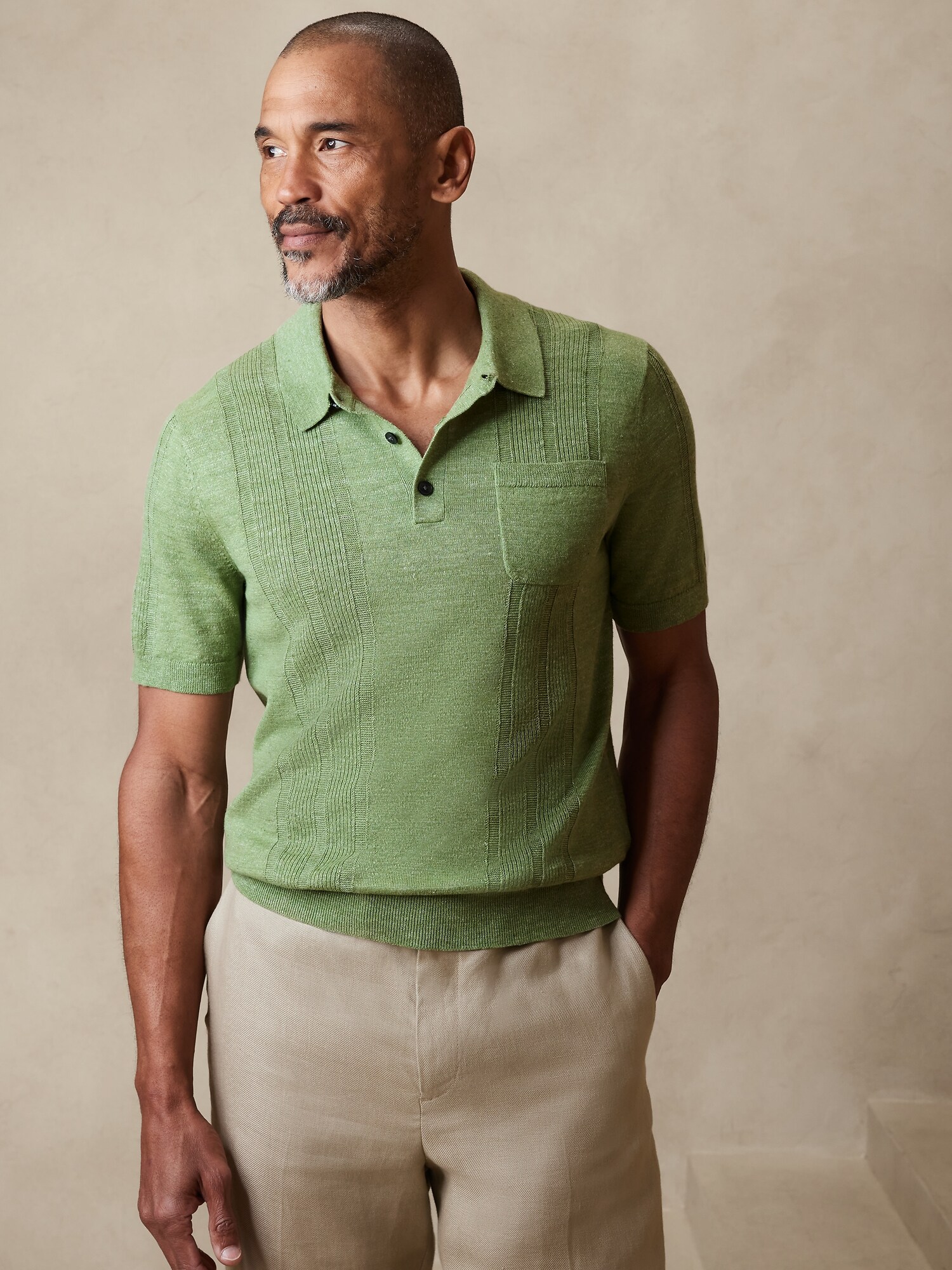 Cotton shop linen polo