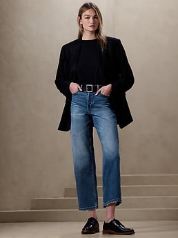 Ultra High-Rise Wide-Leg Crop Jean | Banana Republic