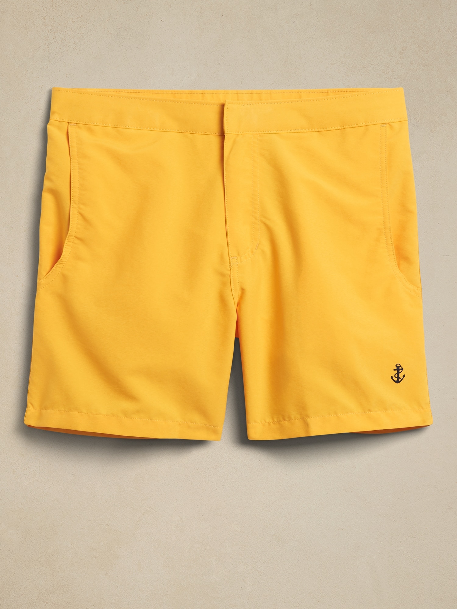 Banana Republic retromarine &#124 Solid 6" Swim Short yellow. 1