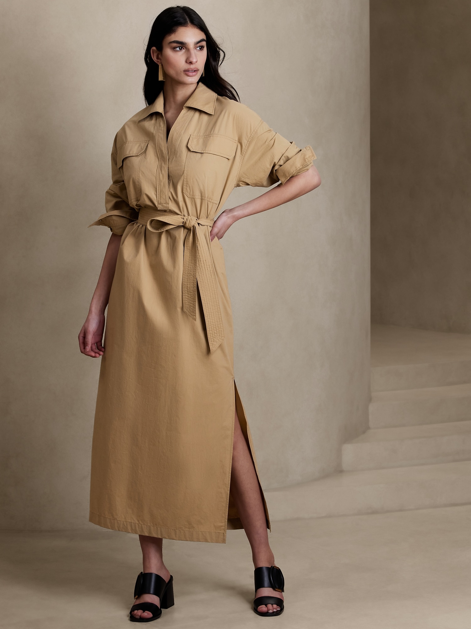 popover shirt dress