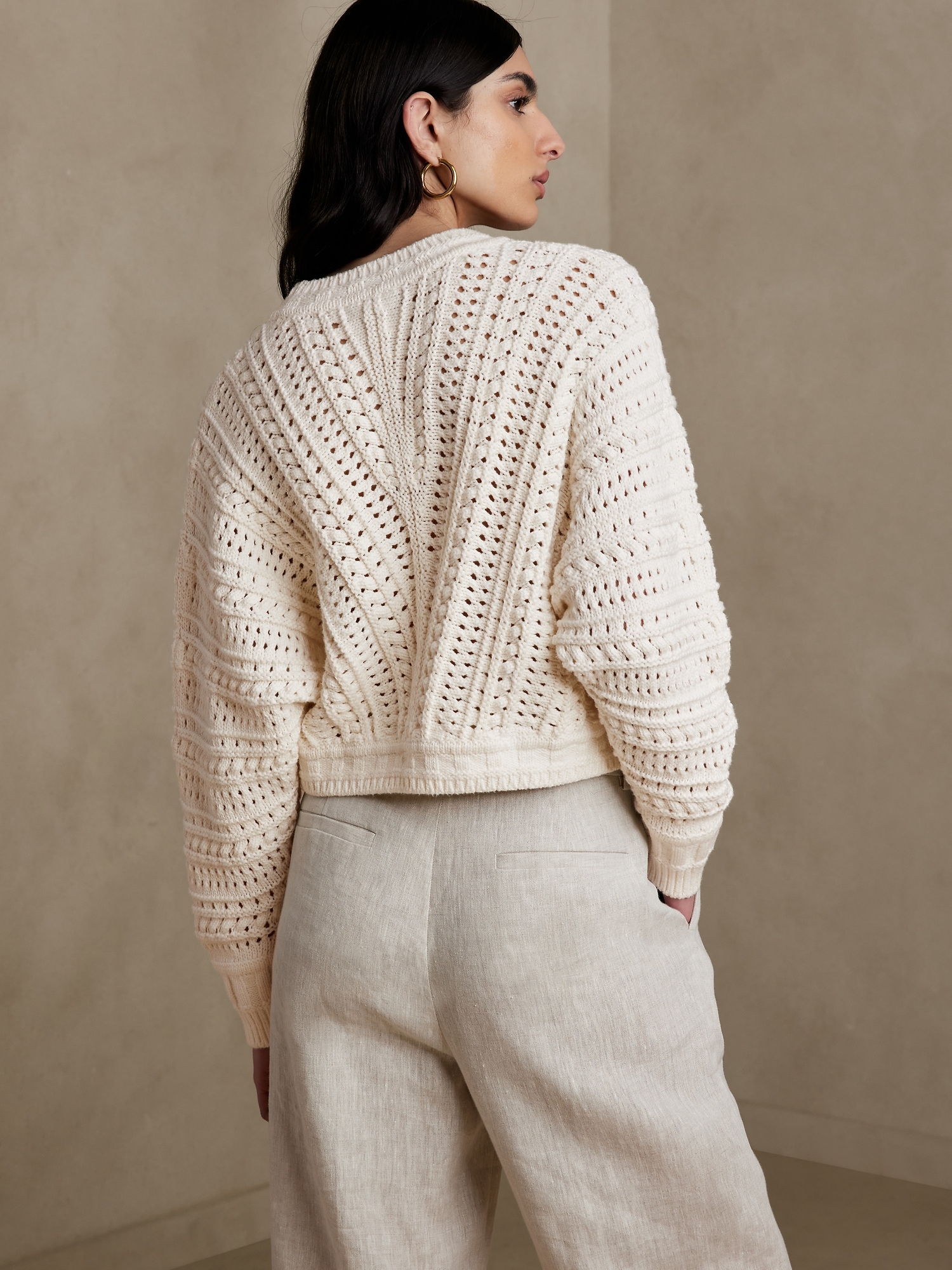 Lexia Cropped Cotton Sweater