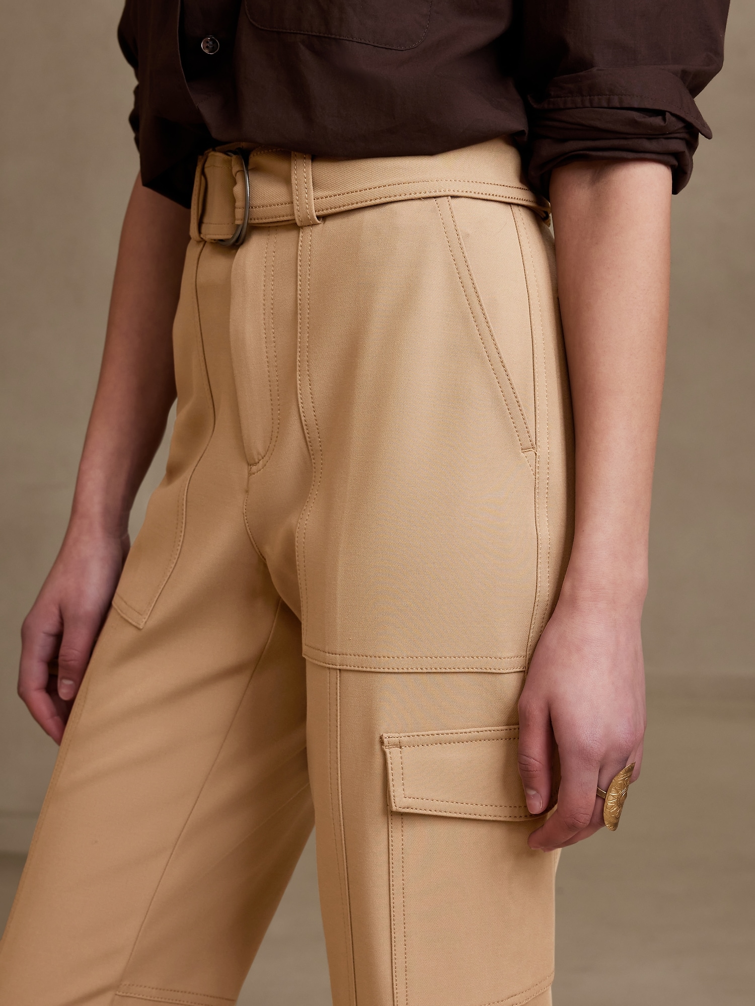 Cargo Pants for Women, Modern Baggy Pants With Elastic Back Waist
