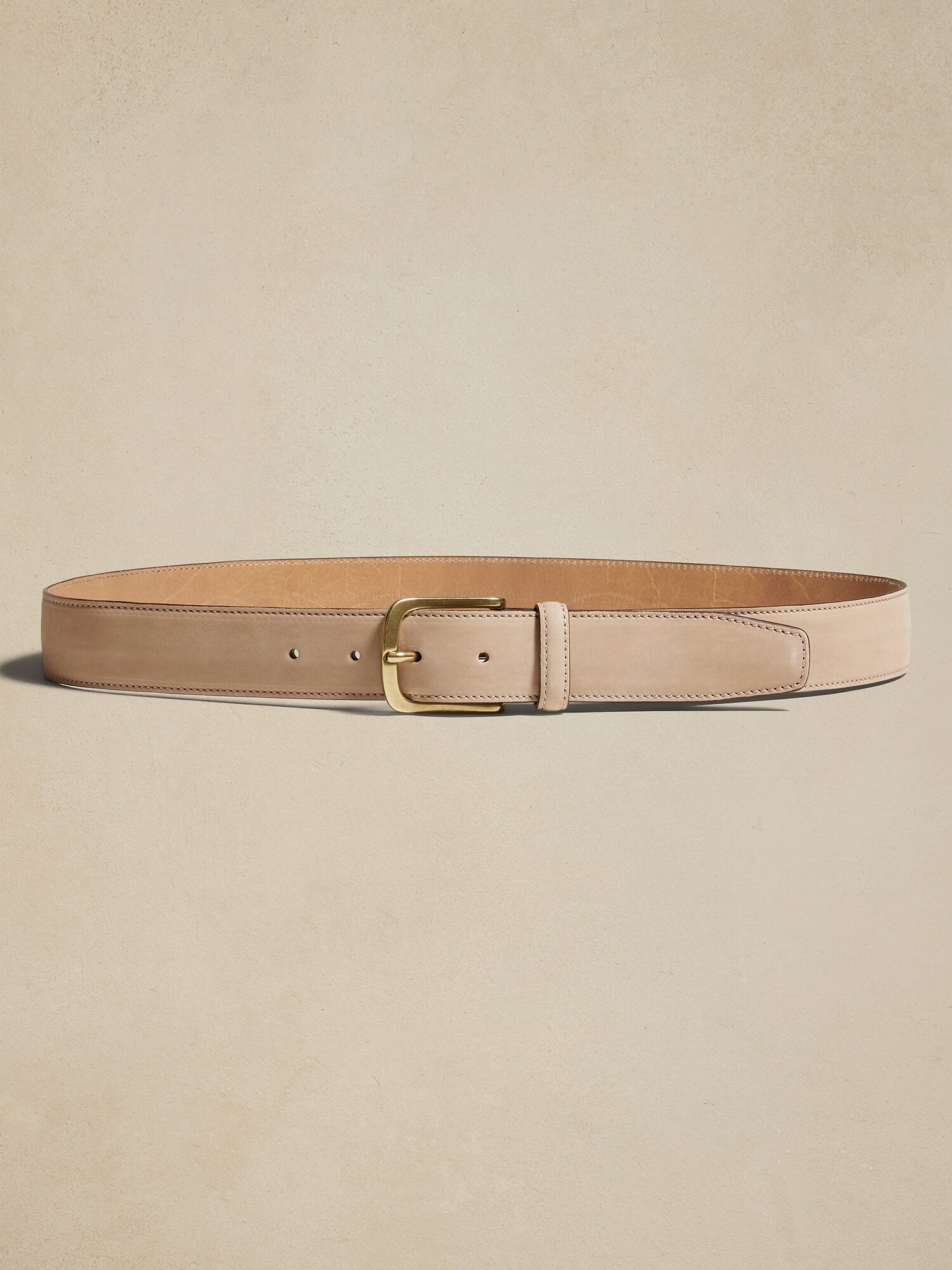 Cinza Nubuck Leather Belt