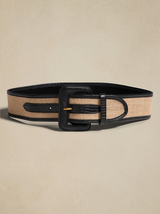 Heritage Linen & Leather Belt