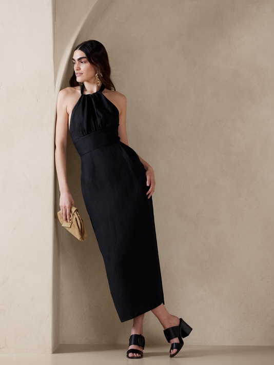 Lisa Linen Midi Dress