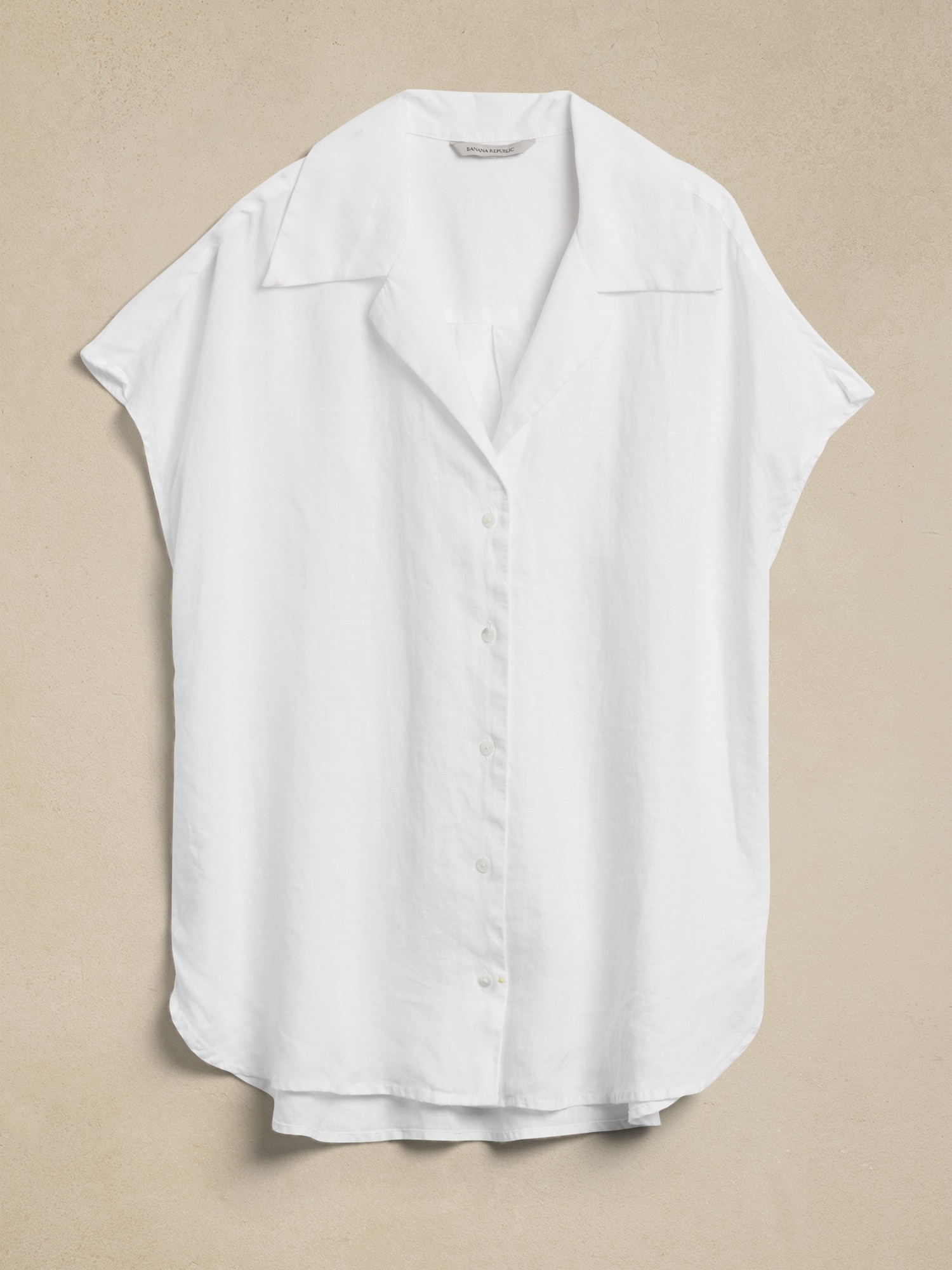 Clara Linen Short-Sleeve Shirt