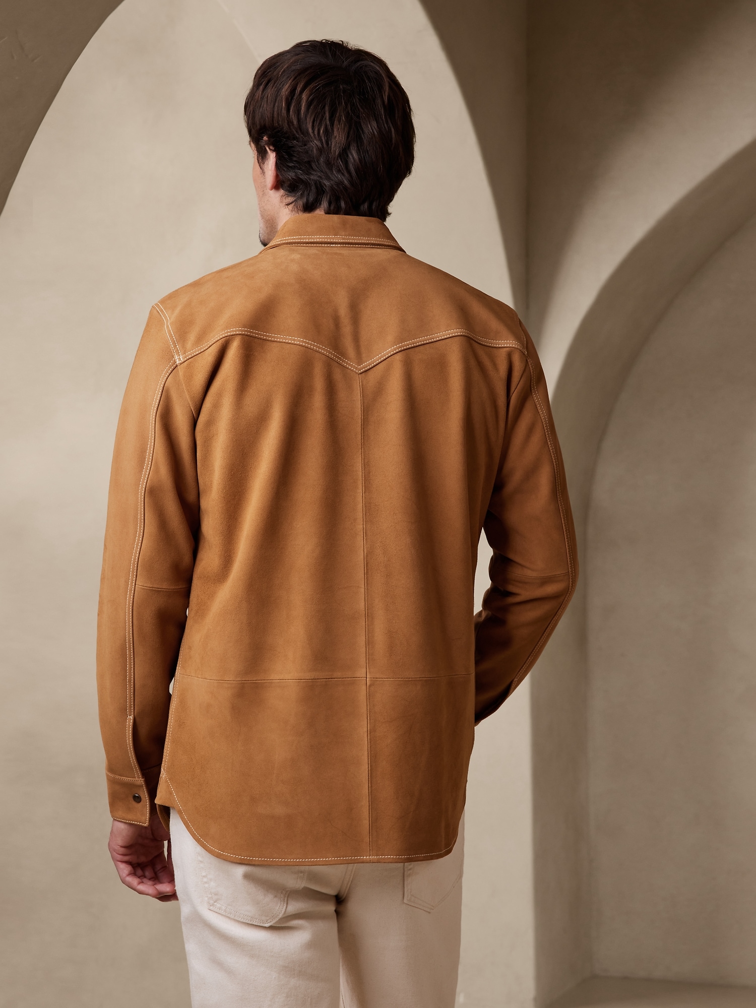 Suede Western Shirt | Banana Republic