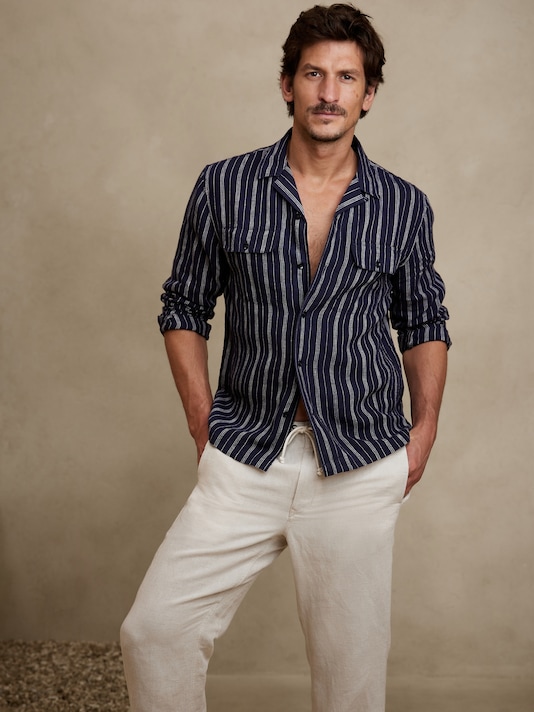 Linen Long-Sleeve Resort Shirt