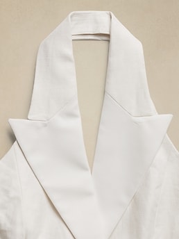 Salma Linen Tuxedo Vest