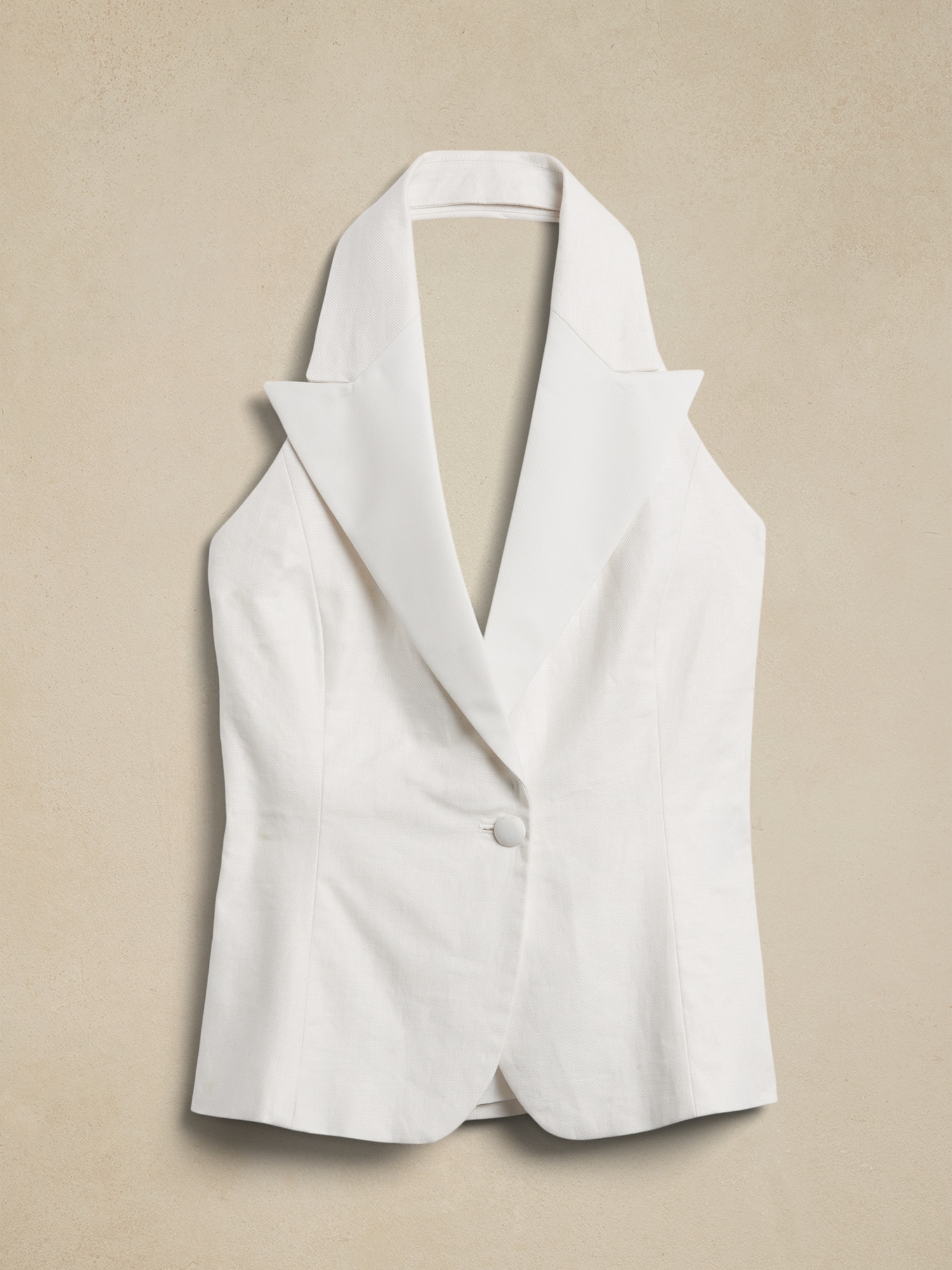 Salma Linen Tuxedo Vest