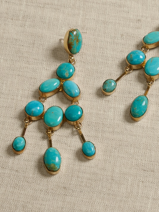 Turquoise Statement Earrings | Aureus + Argent