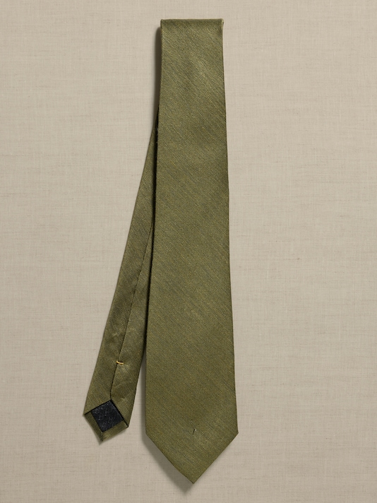 Spina Italian Linen-Silk Tie