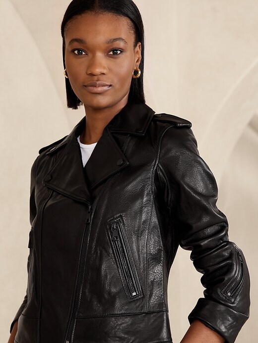 Essential Leather Jacket | Banana Republic