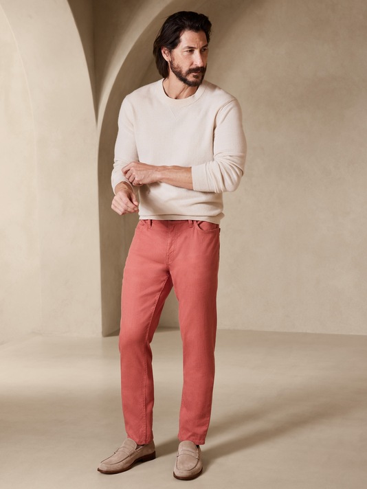 Slim Linen-Cotton Traveler Pant