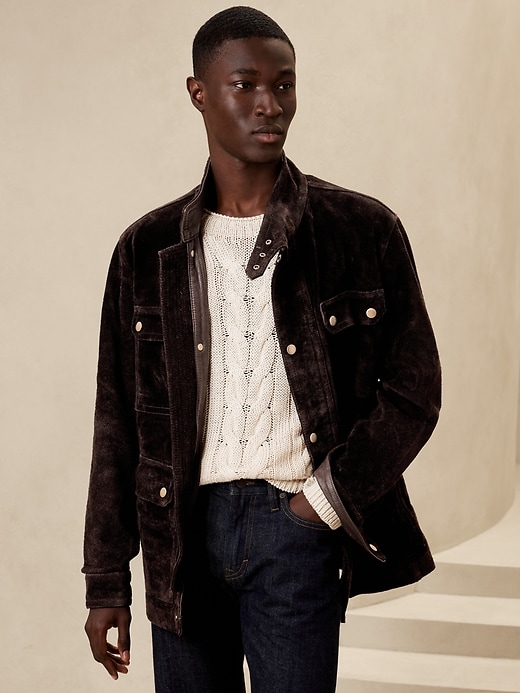 Heritage Suede Field Jacket | Banana Republic