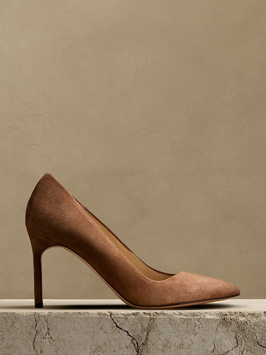 Brown suede pumps outlet shoes