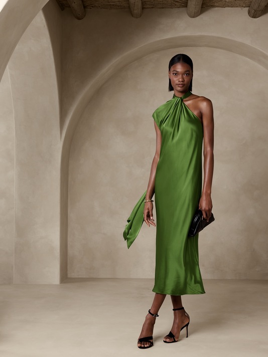 Kaia Silk Midi Dress