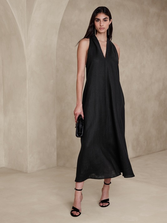 Pauline Linen Midi Dress