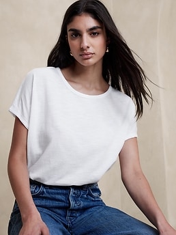 Slub Crew-Neck T-Shirt | Banana Republic