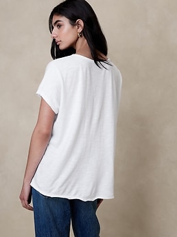 Slub Crew-Neck T-Shirt | Banana Republic