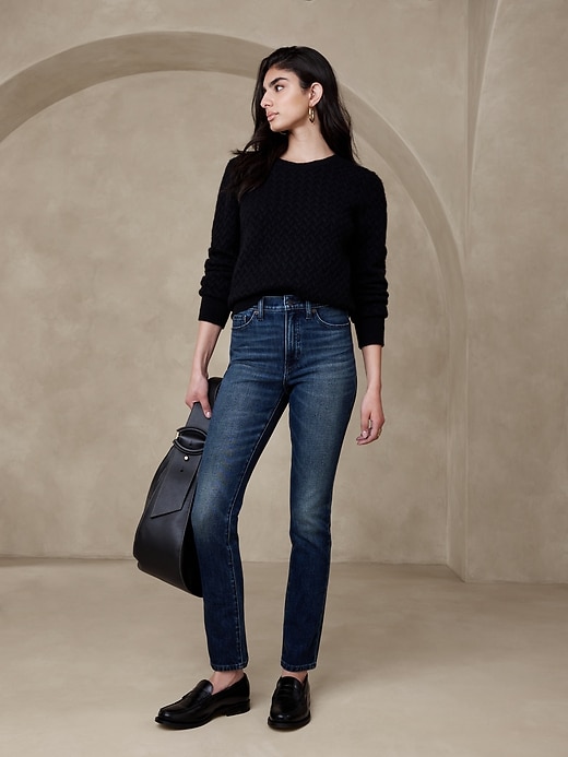 Jean Banana Republic Femme - Taille 4P, Coupe Boyfriend Stretch, Bleu, Occasion Très Bon état